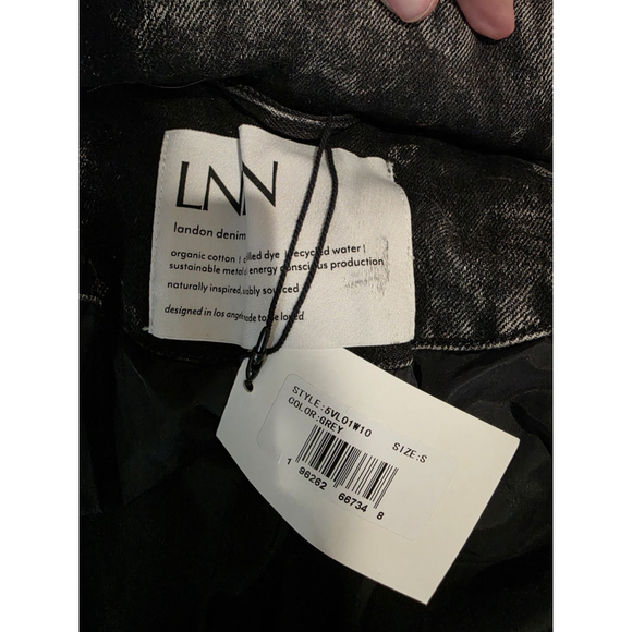LNDN Denim Puffer Washed Black Size S NWT - Picture 9 of 9